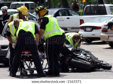 motorcycle accident scene