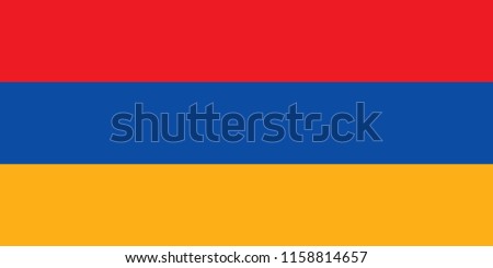 Flag of Armenia tricolor triband red blue orange transcaucasian