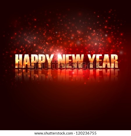 happy new year. holiday background with golden text