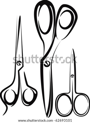 Illustration with a set of scissors