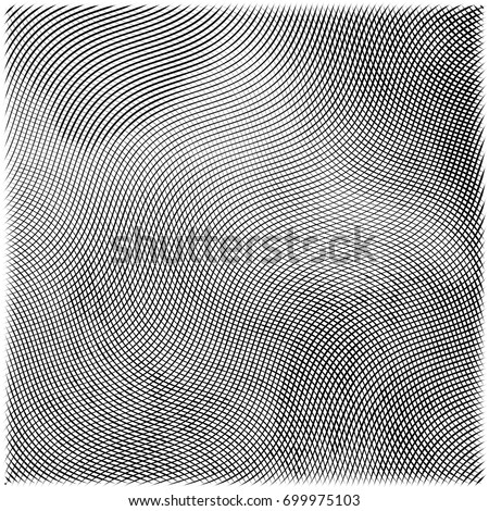 Abstract engraving grunge texture. Wavy etching background. Vector illustration Foto d'archivio © 