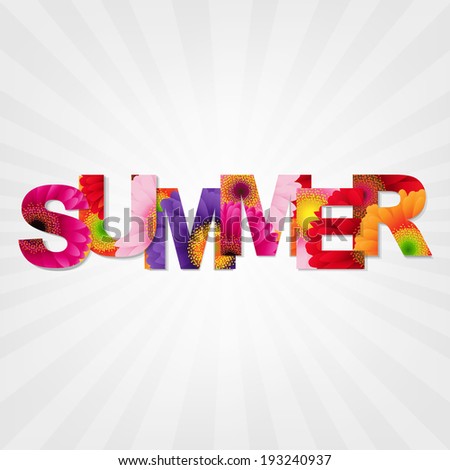 Color Gerbers Summer Banner, With Gradient Mesh, Vector Illustration