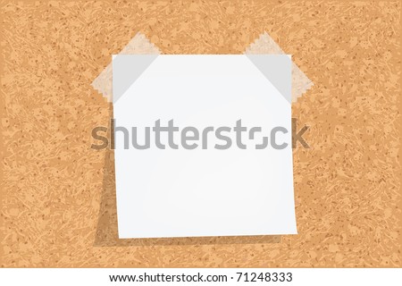 Cork Board With Notes, Vector illustration