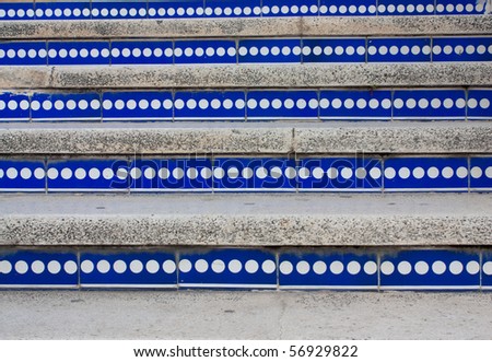 Tiled stairs at Plaza de Castillo at Benidorm