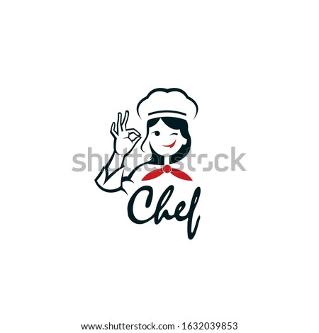 chef women design isolated on white background