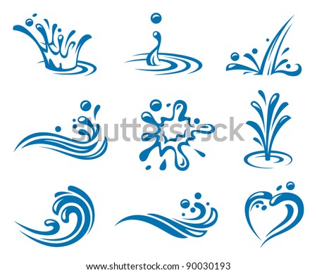 Similar – Image, Stock Photo white bubbling water fountain in front of blue sky