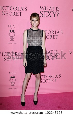 LOS ANGELES - MAY 10:  Emma Roberts arrives at the Victoria\'s Secret What Is Sexy? Party at Mr. C Beverly Hills  on May 10, 2012 in Beverly Hills, CA