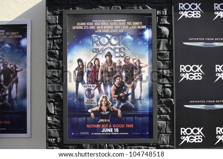 LOS ANGELES - JUN 8: Poster at the 'Rock of Ages' Los Angeles premiere held at Grauman's Chinese Theater on June 8, 2012 in Los Angeles, California