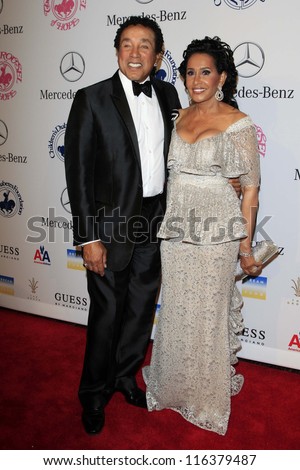 Los Angeles - Oct 20: Smokey Robinson, Wife Frances Arrives At The 26th ...