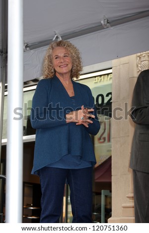 LOS ANGELES - DEC 3:  Carole King at the Hollywood Walk of Fame Star Ceremony for Carole King at Hollywood Blvd on December 3, 2012 in Los Angeles, CA