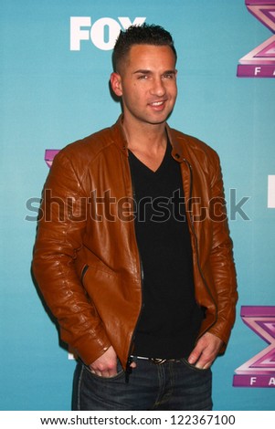 LOS ANGELES - DEC 19:  Mike \'The Situation\' Sorrentino at the \'X Factor\' Season Finale performances  show taping at CBS Television City on December 19, 2012 in Los Angeles, CA