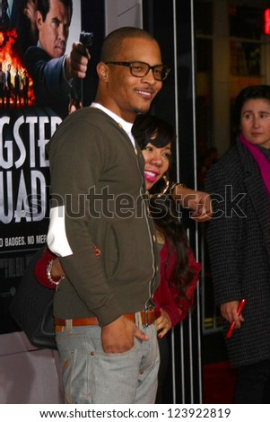 LOS ANGELES - JAN 7:  T.I. arrives at the \'Gangster Squad\' Premiere at Graumans Chinese Theater on January 7, 2013 in Los Angeles, CA