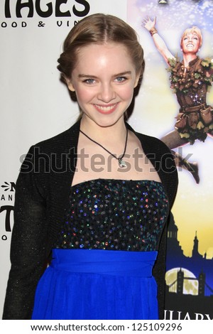 LOS ANGELES - JAN 15:  Darcy Rose Byrnes arrives at the opening night of \'Peter Pan\' at Pantages Theater on January 15, 2013 in Los Angeles, CA