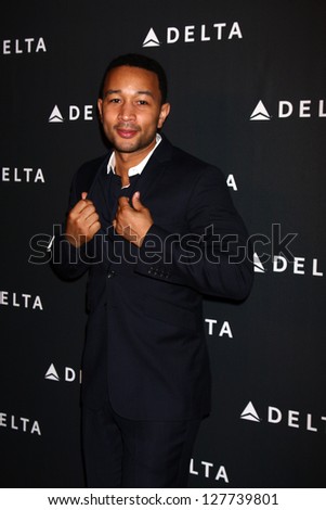 LOS ANGELES - FEB 7:  John Legend arrives at the Celebration of LA\'s Music Industry reception at the Getty House on February 7, 2013 in Los Angeles, CA