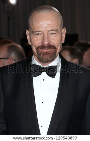 LOS ANGELES - FEB 24:  Bryan Cranston arrives at the 85th Academy Awards presenting the Oscars at the Dolby Theater on February 24, 2013 in Los Angeles, CA