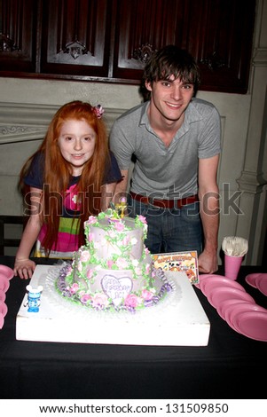 LOS ANGELES - FEB 15:  Lacianne Carriere, RJ Mitte at the Lacianne Carriere birthday party at the El Capitan Theater on February 15, 2013 in Los Angeles, CA