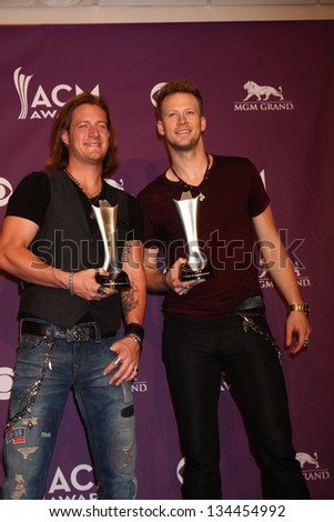LAS VEGAS - MAR 7:  Florida Georgia Line in the press room at the 2013 Academy of Country Music Awards at the MGM Grand Garden Arena on March 7, 2013 in Las Vegas, NV
