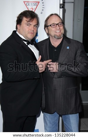LOS ANGELES - APR 13:  Jack Black, Stephen Stills arrives at the Light Up The Blues Concert Benefitting Autism Speaks at the Club Nokia on April 13, 2013 in Los Angeles, CA
