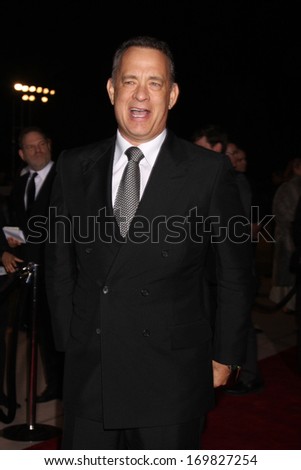PALM SPRINGS - JAN 4:  Tom Hanks at the Palm Springs Film Festival Gala at Palm Springs Convention Center on January 4, 2014 in Palm Springs, CA