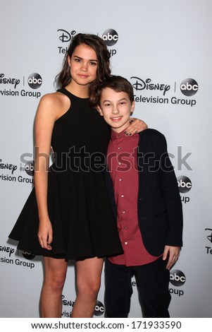 LOS ANGELES - JAN 17:  Maia Mitchell, Hayden Byerly at the Disney-ABC Television Group 2014 Winter Press Tour Party Arrivals at The Langham Huntington on January 17, 2014 in Pasadena, CA