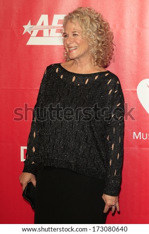 LOS ANGELES - JAN 24:  Carole King at the 2014 MusiCares Person of the Year Gala in honor of Carole King at Los Angeles Convention Center on January 24, 2014 in Los Angeles, CA