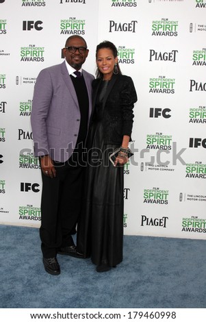 LOS ANGELES - MAR 1:  Forest Whitaker, Keisha Whitaker at the Film Independent Spirit Awards at Tent on the Beach on March 1, 2014 in Santa Monica, CA
