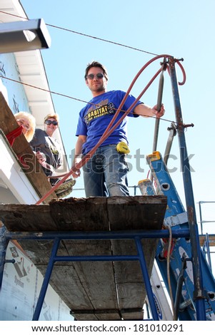 LOS ANGELES - MAR 8:  Dominic Zamprogna at the 5th Annual General Hospital Habitat for Humanity Fan Build Day at Private Location on March 8, 2014 in Lynwood, CA
