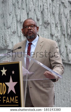 LOS ANGELES - APR 2:  Forest Whitaker at the Orlando Bloom Hollywood Walk of Fame Star Ceremony at TCL Chinese Theater on April 2, 2014 in Los Angeles, CA