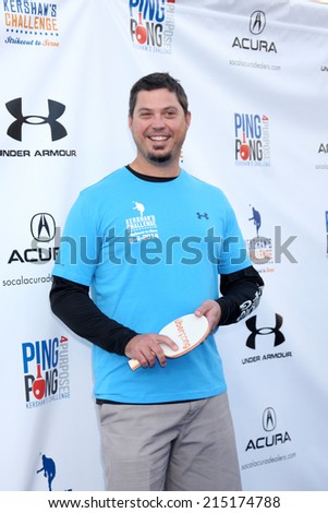 LOS ANGELES - SEP 4:  Josh Beckett at the Ping Pong 4 Purpose Charity Event at Dodger Stadium on September 4, 2014 in Los Angeles, CA