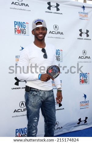 LOS ANGELES - SEP 4:  Chris Paul at the Ping Pong 4 Purpose Charity Event at Dodger Stadium on September 4, 2014 in Los Angeles, CA