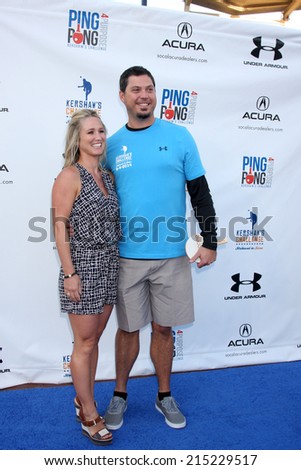 LOS ANGELES - SEP 4:  Josh Beckett at the Ping Pong 4 Purpose Charity Event at Dodger Stadium on September 4, 2014 in Los Angeles, CA