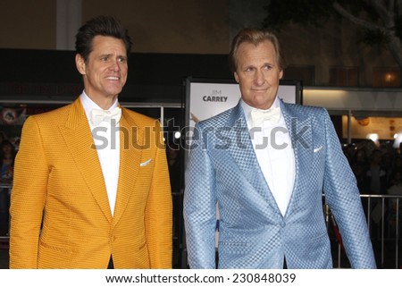 LOS ANGELES - NOV 3:  Jim Carrey, Jeff Daniels at the Dumb and Dumber To Premiere at the Village Theater on November 3, 2014 in Los Angeles, CA