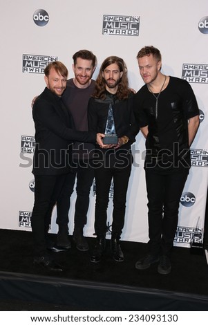 LOS ANGELES - NOV 23:  Imagine Dragons at the 2014 American Music Awards - Press Room at the Nokia Theater on November 23, 2014 in Los Angeles, CA