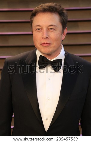 LOS ANGELES - MAR 2:  Elon Musk at the 2014 Vanity Fair Oscar Party at the Sunset Boulevard on March 2, 2014 in West Hollywood, CA