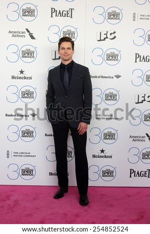LOS ANGELES - FEB 21:  Matt Bomer at the 30th Film Independent Spirit Awards at a tent on the beach on February 21, 2015 in Santa Monica, CA