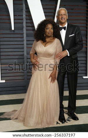 LOS ANGELES - FEB 22:  Oprah Winfrey, Stedman Graham at the Vanity Fair Oscar Party 2015 at the Wallis Annenberg Center for the Performing Arts on February 22, 2015 in Beverly Hills, CA