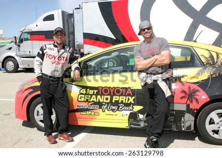 LOS ANGELES - FEB 21:  Raul Mendez, Joshua Morrow at the Grand Prix of Long Beach Pro/Celebrity Race Training at the Willow Springs International Raceway on March 21, 2015 in Rosamond, CA