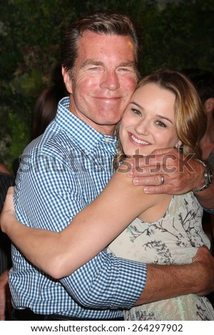 LOS ANGELES - MAR 26:  Peter Bergman, Hunter King at the Young & Restless 42nd Anniversary Celebration at the CBS Television City on March 26, 2015 in Los Angeles, CA