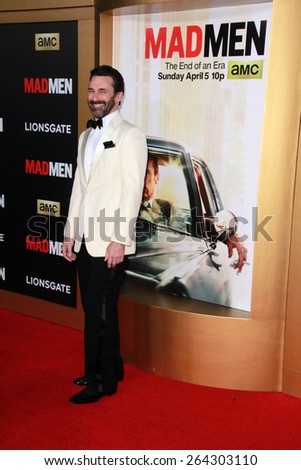LOS ANGELES - MAR 25:  Jon Hamm at the Mad Men Black & Red Gala at the Dorthy Chandler Pavillion on March 25, 2015 in Los Angeles, CA