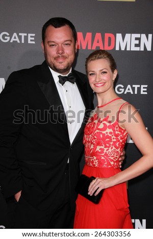 LOS ANGELES - MAR 25:  Michael Gladis, Beth Behrs at the Mad Men Black & Red Gala at the Dorthy Chandler Pavillion on March 25, 2015 in Los Angeles, CA