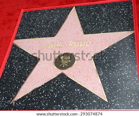 LOS ANGELES - JUL 1:  Paul Rudd Star at the Paul Rudd Hollywood Walk of Fame Star Ceremony at the El Capitan Theater Sidewalk on July 1, 2015 in Los Angeles, CA