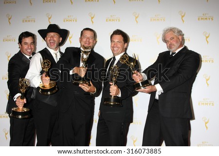 LOS ANGELES - SEP 12:  Deadliest Catch Winners Cinematography at the Primetime Creative Emmy Awards Press Room at the Microsoft Theater on September 12, 2015 in Los Angeles, CA