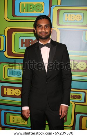 BEVERLY HILLS - JAN 16: Aziz Ansari arrives at the HBO Golden Globe Party 2011 at Circa 55 at the Beverly Hilton Hotel on January 16, 2011 in Beverly Hills, CA