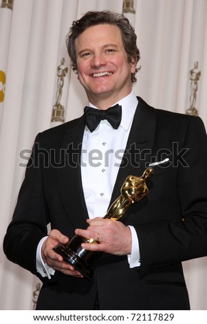 LOS ANGELES -  27:  Colin Firth in the Press Room at the 83rd Academy Awards at Kodak Theater, Hollywood & Highland on February 27, 2011 in Los Angeles, CA