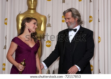 LOS ANGELES -  27:  Jeff Bridges, Natalie Portman in the Press Room at the 83rd Academy Awards at Kodak Theater, Hollywood & Highland on February 27, 2011 in Los Angeles, CA