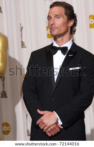 LOS ANGELES -  FEB 27: Matthew McConoughey arrives  in the Press Room at the 83rd Academy Awards at Kodak Theater, Hollywood & Highland on February 27, 2011 in Los Angeles, CA