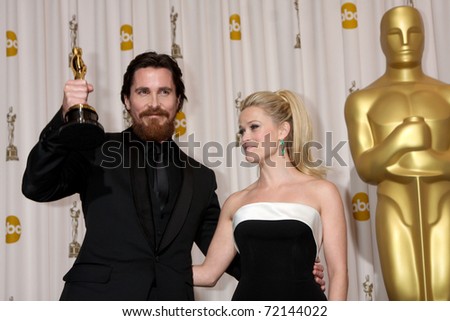 LOS ANGELES -  FEB 27: Christian Bale, Reese Witherspoon arrive in the Press Room at the 83rd Academy Awards at Kodak Theater, Hollywood & Highland on February 27, 2011 in Los Angeles, CA
