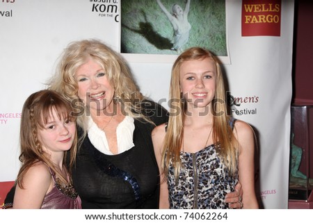 LOS ANGELES - MAR 26:  Liberty Smith, Connie Stevens, Rylee Fansler arriving at the \