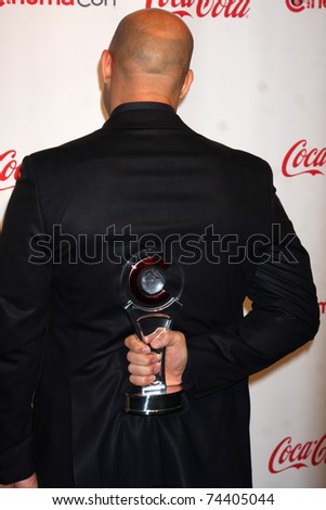 LAS VEGAS - MAR 31:  Vin Diesel in the CinemaCon Convention Awards Gala Press Room at Caesar's Palace on March 31, 2011 in Las Vegas, NV.