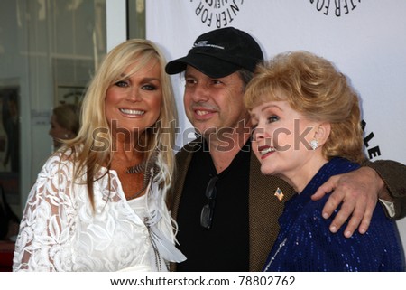 LOS ANGELES - JUN 7:  Catherine Hickland, Todd Fisher, Debbie Reynolds arrive at the Debbie Reynolds Memorabilia Auction Preview at Paley Center For Media on June 7, 2011 in Beverly Hills, CA